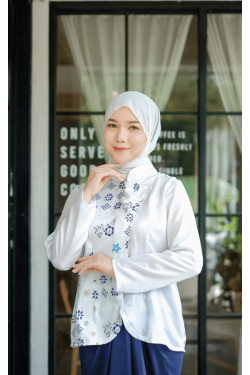 Baju Atasan kebaya Modern Azzura White